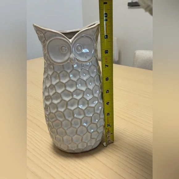 NWT White Owl Ceramic Vase - Picture 5 of 6